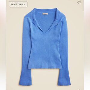 J.Crew Fitted pullover sweater in TENCEL™ lyocell blend Retro Blue